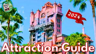 Disneys Hollywood Studios ATTRACTION GUIDE  2024  All Rides  Shows  Walt Disney World [upl. by Lathan]