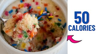 Low calorie vanilla mug cake recipe Low calorie mmicrowave snacks [upl. by Mullac]