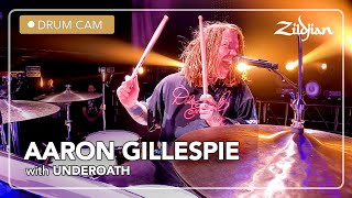 UNDEROATH LIVE Drum Cam with Aaron Gillespie  Zildjian [upl. by Tenom]