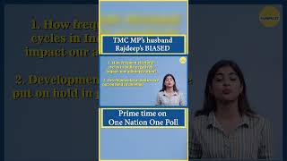 TMC MP’s husband Rajdeep’s BIASED Prime time on One nation one poll [upl. by Namia]