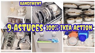 9 ASTUCES RANGEMENT CUISINE IKEA ACTION hacks ikeahacks ikea rangement organisation action [upl. by Valenza]