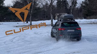 CUPRA ATECA ON SNOW  Haldex AWD slides [upl. by Ardnekan605]