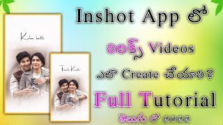 How to Create Lyrics Video In Inshot App TeluguInshot Lyrics Video Editing [upl. by Uehttam]