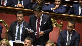 Crisi di governo tutti gli attacchi di Conte a Salvini nel suo discorso al Senato [upl. by Sass99]