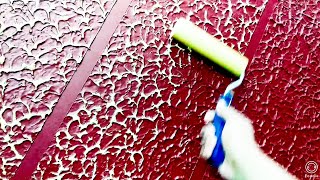 Wall putty texture latest painting design waterproof wall [upl. by Nauj]