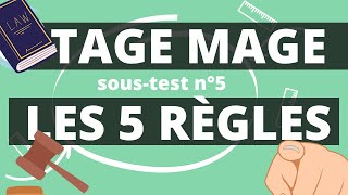 TAGE MAGE  LES 5 RÈGLES À MAITRISER PAR COEUR [upl. by Ecyle]