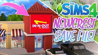 A Cozy Newcrest Save File in The Sims 4 MAINLY Basegame [upl. by Sukul668]