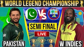 🔴Today  Pakistan vs West indies Legends Semi Final Match score and Commentary  Wi vs Pak [upl. by Shermie]