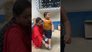 Sanmoy ko papa se shoes 👞 pahnne h🥰papa maa shortvideo shorts trending love viralvideos [upl. by Alludba]