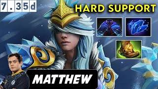 Matthew Crystal Maiden Hard Support  Dota 2 Patch 735d Pro Pub Gameplay [upl. by Nyrual428]