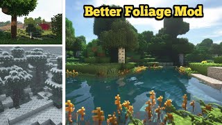 Minecraft 1165  Better Foliage Mod [upl. by Airdnna599]