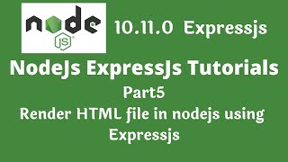 Nodejs tutorial render html file in nodejs using expressjs part5 [upl. by Carce]