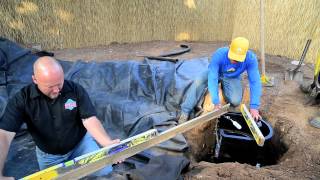 How to build a Fish Pond  Part 7  Pond Skimmer Installation amp Leveling [upl. by Janka627]