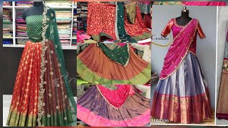 Rs1500 Only Silk Half Saree Collection Banarasi lehenga Pavitra fashion Sowcarpet [upl. by Oinotna]