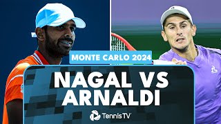 Sumit Nagal Makes History vs Matteo Arnaldi  Monte Carlo 2024 Highlights [upl. by Tedd]