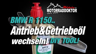 BMW R 1150 GS  Wie geht das Antrieb amp Getriebeöl wechseln  Castrol Öl  incl DIY Tool [upl. by Hilaire627]