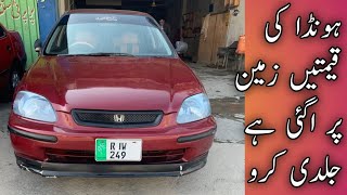 Honda civic 1998 model owner review  used car for sale in pakistan Peshawar Motors [upl. by Marci]