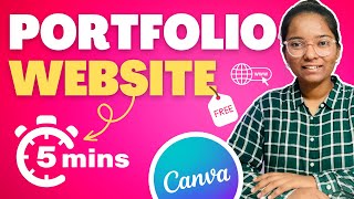 Create a Portfolio Website in 5 Minutes in Canva  FREE [upl. by Jock]