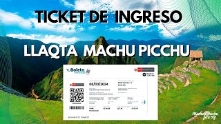 TICKET DE INGRESO LLAQTA MACHU PICCHU [upl. by Arised3]