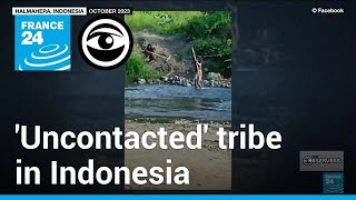 Rare video of Indonesian uncontacted tribe facing a bulldozer worries activists • The Observers [upl. by Adrahc35]