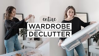 Entire WARDROBE DECLUTTER  Switch Over  Getting Out My Summer Clothes [upl. by Hermine]