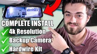 Dash Camera 4k Mirror and Backup Camera Install  Wolfbox G900 [upl. by Seymour38]