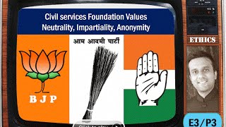 E3P3 Foundation Values of Civil Service Values Impartiality neutrality anonymity [upl. by Tound]