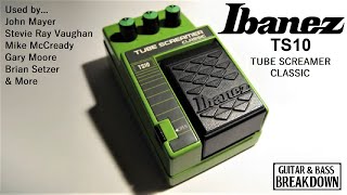 IBANEZ  TS10  TUBESCREAMER  DEMO  as used by SRV Stevie Ray Vaughn John Mayer amp more [upl. by Goldi487]