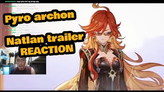 Pyro archon Mavuika Natlan trailer REACTION Genshin Impact [upl. by Ekihc]