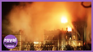 On This Day Devastating Fire Breaks Out at Windsor Castle 1992 [upl. by Enirhtac629]