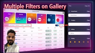 PowerApps Multiple Filters on Gallery  Modern Filter Pane UI Design PowerApps  Inventory Part  4 [upl. by Irelav]