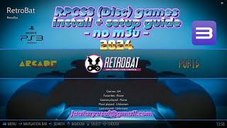 RetroBat RPCS3 DISC games  no m3u [upl. by Danyluk943]