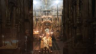 Bishop Aristarchos blessing the faithful at the Holy Sepulcher in Jerusalem [upl. by Lerej929]