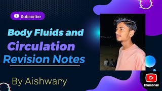 Body Fluids and Circulation Revision Note neet2025examtrendingyoutube motivationneetstudy [upl. by Marylin]