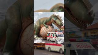 A pregnant dinosaur gives birth to a hospital shorts pregnancy dinosaur funny animals comedy [upl. by Aicarg]