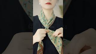 simple scarf ideas scarfstyles scarftie scarftutorial shortsvideo [upl. by Eilyw]