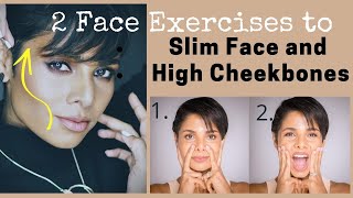 Face exercises to SLIM FACE and HIGH CHEEKBONES How To Reduce FACE FAT [upl. by Aivin]