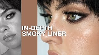 INDEPTH SMOKY EYELINER TUTORIAL 🖤 Julia Adams [upl. by Milena677]