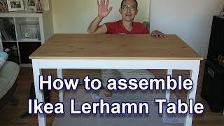 how to assemble IKEA Lerhamn table [upl. by Gnehs]