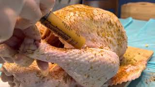 How to inject and prep a Turkey before frying using Tony Chacheres injectable butter￼ [upl. by Ginny]