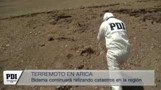 Terremoto PDI constata serio daño patrimonial a momias chinchorro Arica [upl. by Ytteb]