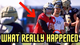 Spencer Rattler MAKING PLAYS At New Orleans Saints Training Camp  Derek Carr Better Not SLIP UP [upl. by Corry]