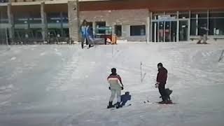 Skifahren lernen Anfänger Erwachsener Sölden Österreich 🎿 Idiotenhügel [upl. by Wrennie]