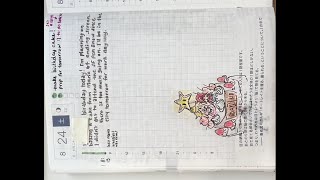 A6 Daily Page in the HOBONICHI MOTHER 2024 entry spread with a doodle [upl. by Lobiv]