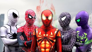 SPIDERMAN vs VILLAIN World Story  New FIRESUPERHERO is Kind   Amazing Stunts Action [upl. by Cirdor]