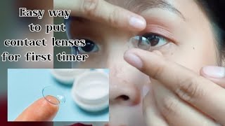 Easy Way to Put Contact Lenses for Beginners in just 10 Seconds [upl. by Mall]