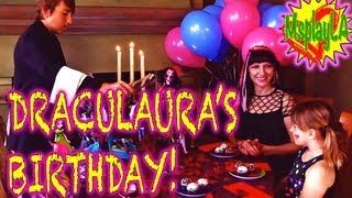 Draculaura Celebrates her Birthday Monster High Dolls and Dress Up Games on MsPlayLA [upl. by Milda]