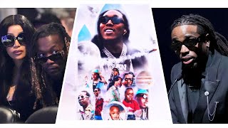 Takeoff’s Funeral Cardi B Offset and Quavo Pay Tribute [upl. by Renfred]