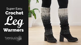 Super Easy Crochet Leg Warmers [upl. by Nevanod]