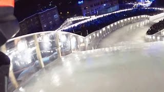 Claudio Caluoris High Speed Downhill Ice Cross POV [upl. by Eanert]